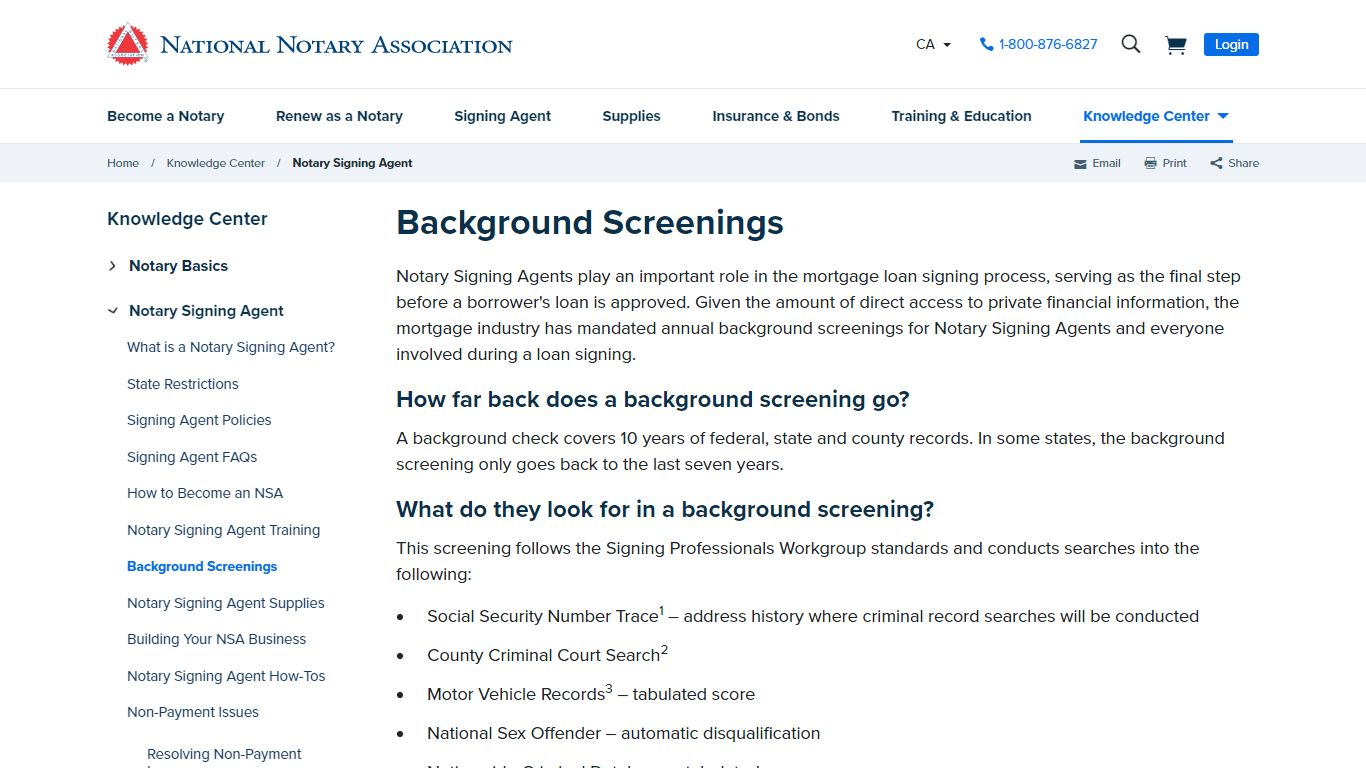 Background Screenings | NNA - National Notary Association